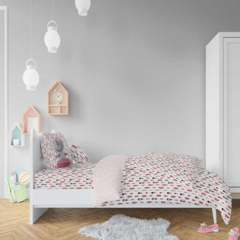  Softies 100% Cotton Antimicrobial Kids White Bedsheet Set 