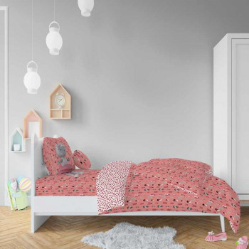  Softies 100% Cotton Antimicrobial Kids Pink Bedsheet Set 