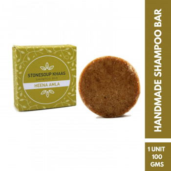 Stonesoup Khaas Shampoo Bar - Heena Amla, 100 gm bar