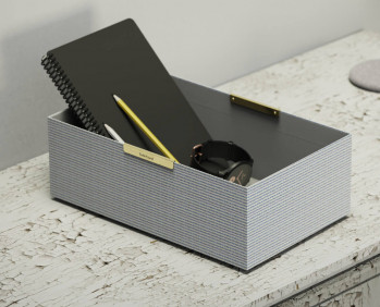 The Box Organiser (Rectangle) - Blue Stripe