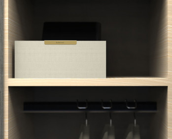 The Box Organiser (Square) - Brown Stripe