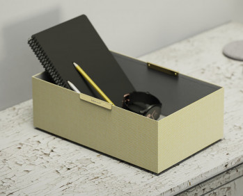 The Box Organiser ( Rectangle) - Yellow Stripe
