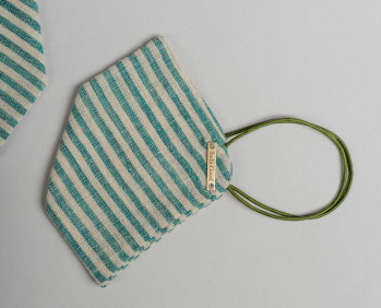 The Handloom Mask - Green Stripe 