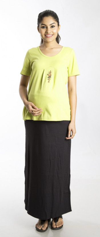 Ankle Length Maternity Skirt