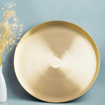 Matt Finish Bronze Thali plate large