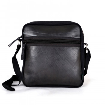 Unisex Square Sling Bag (Black) - "Dawa"