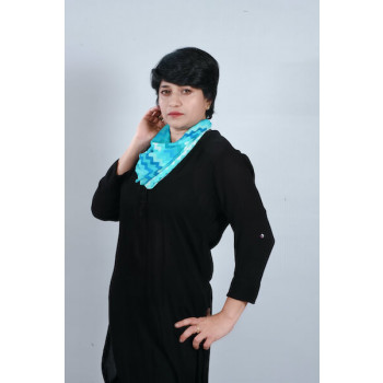 Tote scarf with print of Blue Ocean Waves