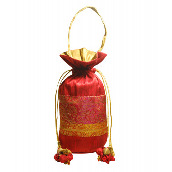 Traditional Potli (Red & Gold)
