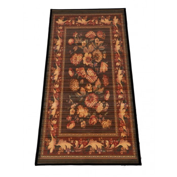 Bamboo Carpet Black Floral Digital print (4 X 6 ft)