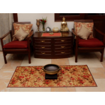 Bamboo Carpet Red Roses Digital print (4 x 6 ft)