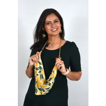 Tote scarf with print of Citrus luxury