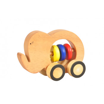 Thasvi Wooden Elephant Push Toy