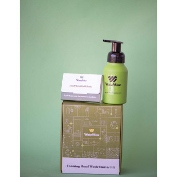 Eco-Friendly Non-Toxic Foaming Handwash Starter Single Kit - One 250 ml Reusable Bottle with 3 Concentrated Handwash Tablets - Tranquil Pack