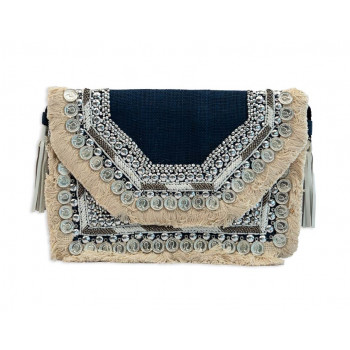 Upcycled Premium Clutch  - Black