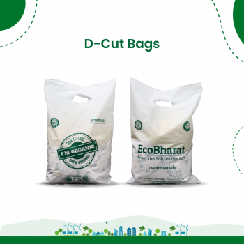 Biodegradable and Compostable D-cut Carry Bags 16x24(40pcs)