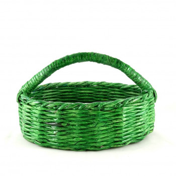 Oval Handle Storage Basket - Large (Green)