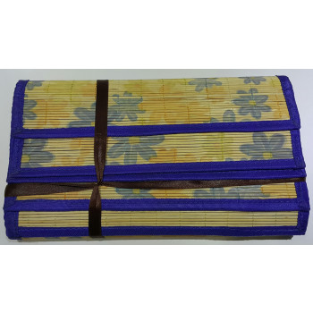 Bamboo Placemats Blue Flowers Digital Print (30 x 45 cms) 