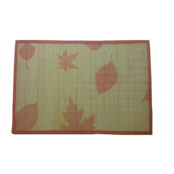 Bamboo Placemats -  Orange Maple Leaf Digital Print  (30 x 45 cms) 