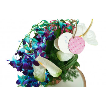 Fabric and recycled paper gift tags (pack of 10 pcs)