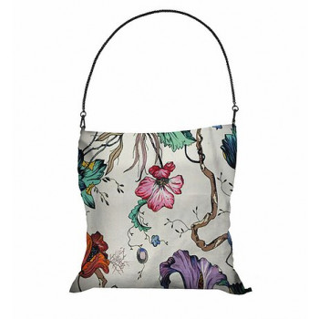 Tote scarf with print of Vine blossoms