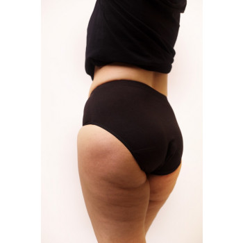 SOQO Hipster High Rise Leakproof Underwear- Caviar (Black)