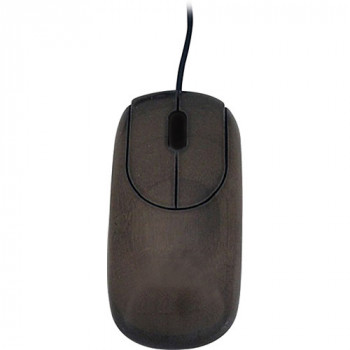 Bamboo Wired Mouse Mini Opitcal USB Interface (Black)
