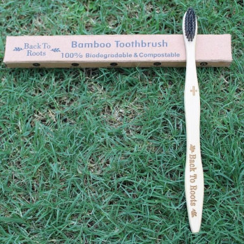 Bamboo Toothbrush | Soft Charcoal Bristles | Pack of 1