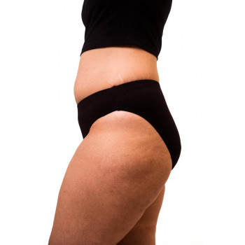 SOQO Bikini Mid Rise Leakproof Underwear- Caviar (Black)