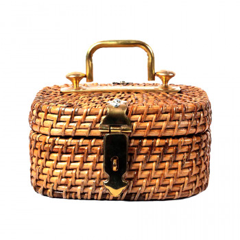 Rustic Cane Jewellery Box (Square 10")