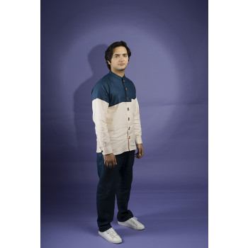 TRAVELLIN' BLUES DUAL COLOUR HEMP SHIRT 