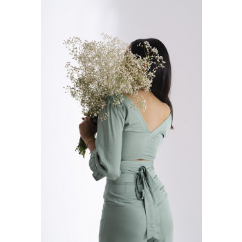 SOUL EYES MID WAIST TIE CROP TOP