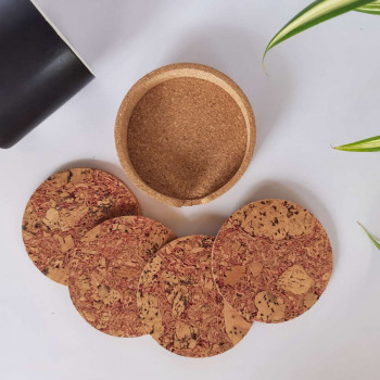 Cork Coasters Pink Texture