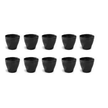 De'Dzines Unbreakable Classic Pot Rubber Planters of Height 9 inches (Set of 10) Indoor / Outdoor