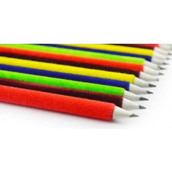 Recycled Velvet pencils (Pack of 10 pencils with Free Sharpener and Eraser)