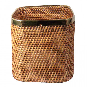Traditional Cane Planter cum Multipurpose Bin (Square 12")