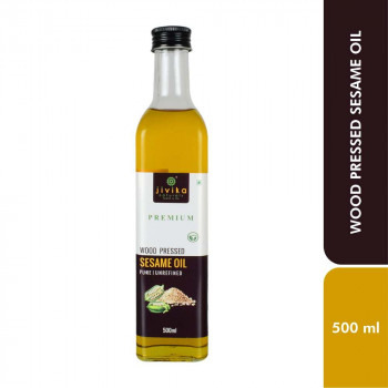 Jivika Cold Pressed Sesame Oil 500ml Glass Bottle