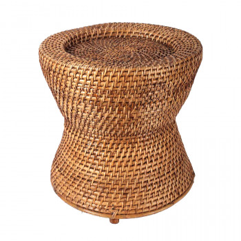 Natural Rustic Cane Stool (Height 14")