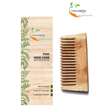 The Earth Trading Pure Kacchi Neem Wood Comb DETANGLE 