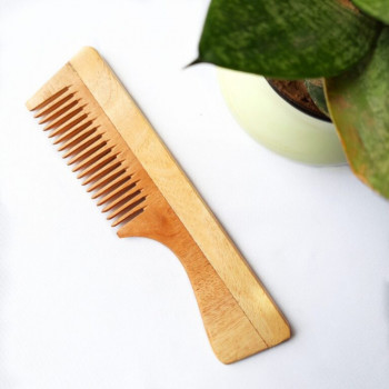 The Earth Trading Pure Kacchi Neem Wood Handle Comb Regular