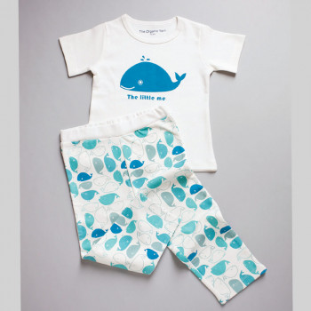 WHALE SET - white - Tee-shirt and pajama