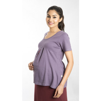 Maternity Top With Embroidery
