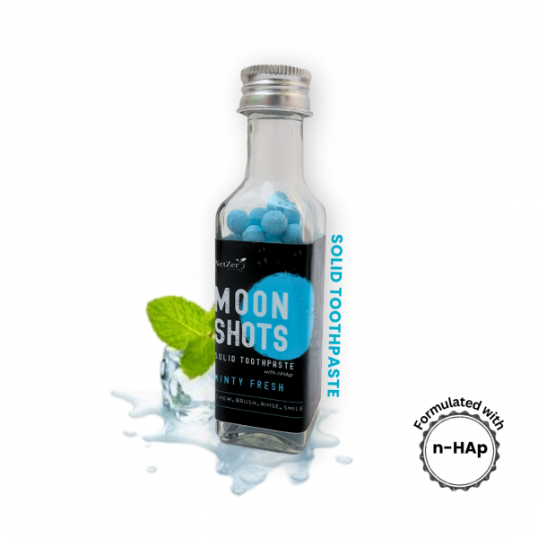 Moonshots Solid Toothpaste - Minty Fresh  (90 pcs) | Formulated with nHAp | SLS-Free | No Preservatives