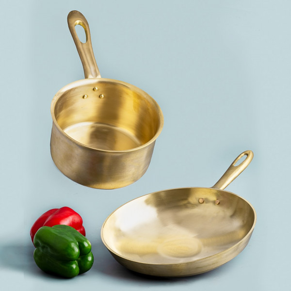 Bronze/Kansa Combo (Saucepan + Sautépan)