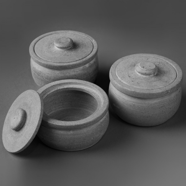 Soap Stone Traditional Curd Setter/ Storage Container Small (500-550 ml)