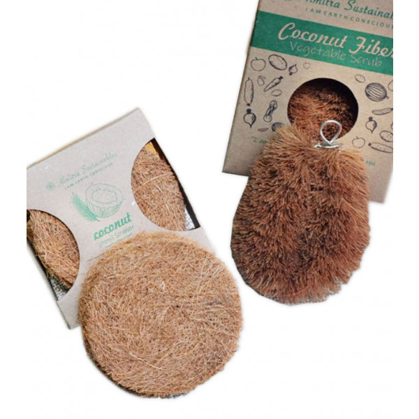 Coconut Fiber- Coir Scrub & Vegetable Cleaner
