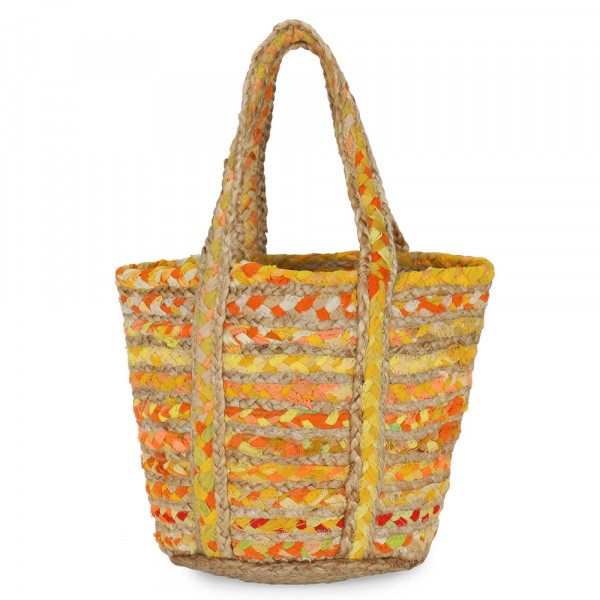 Handcrafted jute tote bag