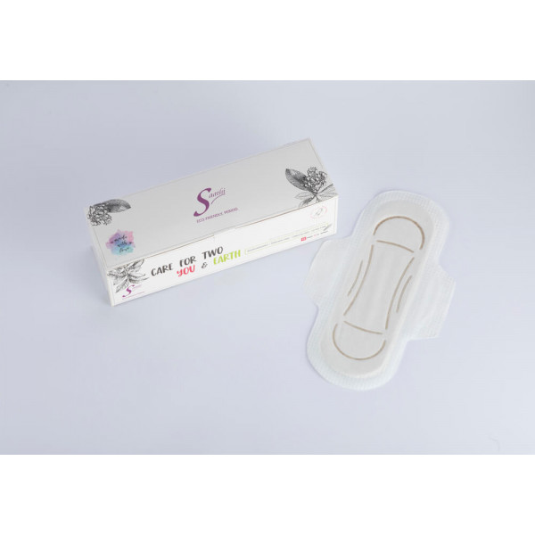 XL Banana Fibre Biodegradable Sanitary Pads with Wings (Regular & Medium Flow) - Pack of 12