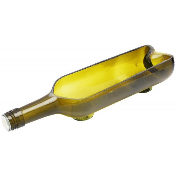 Innovative Serving Platter cum Glass Planter (Yellow)