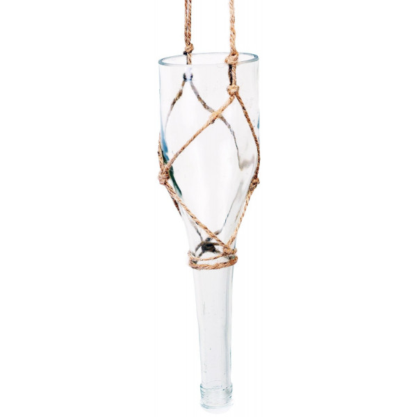 Hand Made Hanging Glass Planter (Transparent)