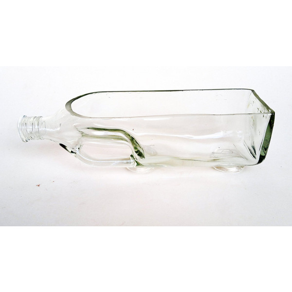 Unique Serving Platter cum Glass Bottle Planter